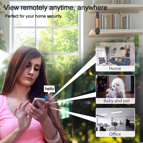 Caméra Baby Pet Care, caméra Home Wi-Fi vision nocturne, Smart Remote View Voice, carte mémoire 1080P-No