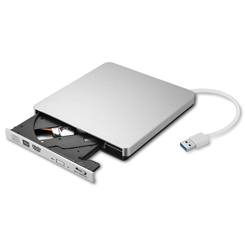 Nouveau lecteur Blu-ray Blu-ray externe DVD graveur de disque externe pour ordinateur portatif - Apple Silver USB 3.0 [Blu-ray BD-DVD] prend en