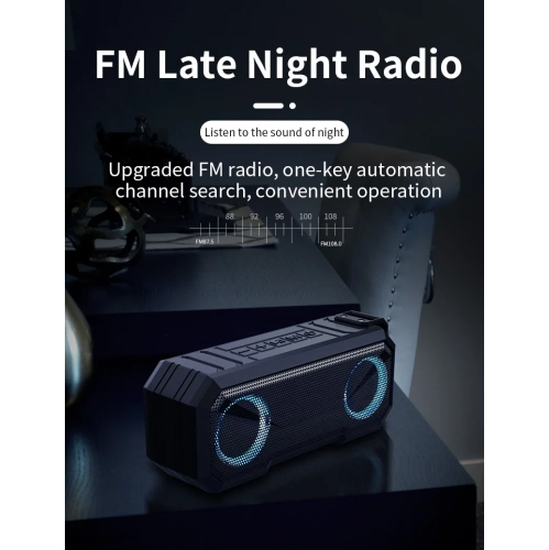 IPX7 waterproof smart speaker with power bank function, portable outdoor high-endurance HIFI Bluetooth speaker, 3000mAh high-power 3D sound - gray