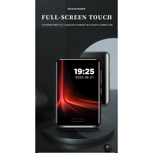 2025 New 2.8 inch Metal MP3 Player Student Touch Bluetooth MP4 Lossless Card Music Player Lossless Sound Quality Digital Audio Player Built-in HD