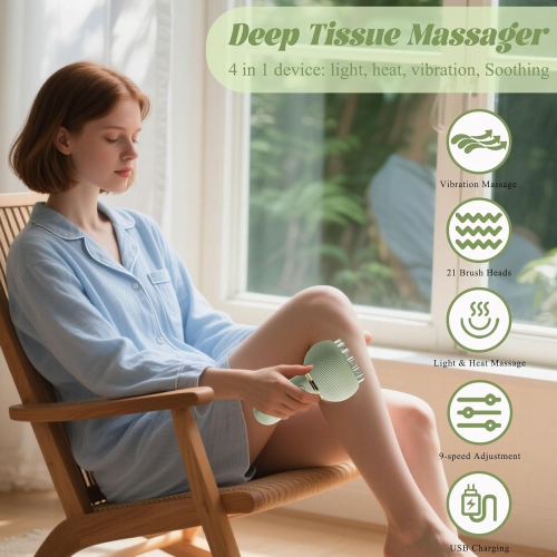 Electric cupping device scraping instrument, electric meridian brush full body universal massager, home suction machine dredging instrument with 9