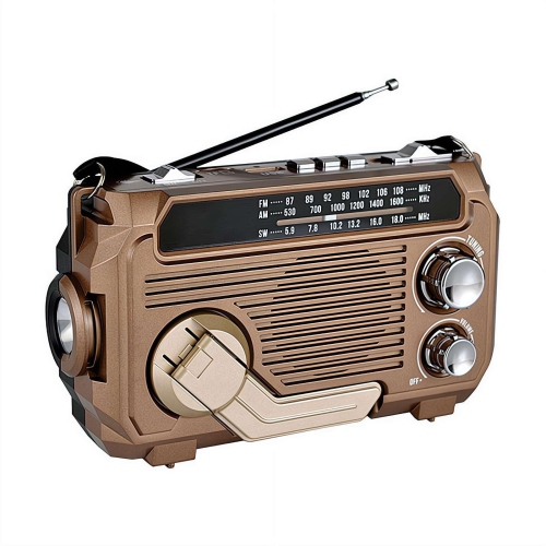 MYACUC  Vintage Decor Portable Radio, Fm/am/sw Classic Antique Style, Adjustable Antenna, Powered Bluetooth Speaker, Solar Panel & Emergency Flashlight