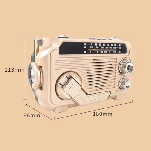 Radio portative Vintage Decor, FM/AM/SW classique style antique, antenne réglable, haut-parleur Bluetooth alimenté, panneau solaire et lampe de poche
