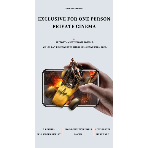 2025 New 2.8 inch Metal MP3 Player Student Touch Bluetooth MP4 Lossless Card Music Player Lossless Sound Quality Digital Audio Player Built-in HD