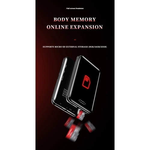 2025 New 2.8 inch Metal MP3 Player Student Touch Bluetooth MP4 Lossless Card Music Player Lossless Sound Quality Digital Audio Player Built-in HD