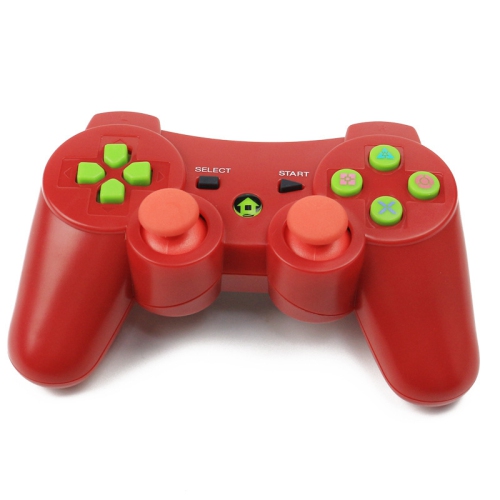 Manette de jeu PS3, manette de jeu sans fil Bluetooth, manette de jeu sans fil Joystick - Rouge
