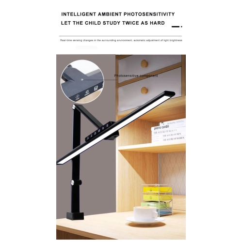 Eye protection LED clip light computer work reading light curved screen fill light display screen clip light game children's desk lampshade 60CM clip