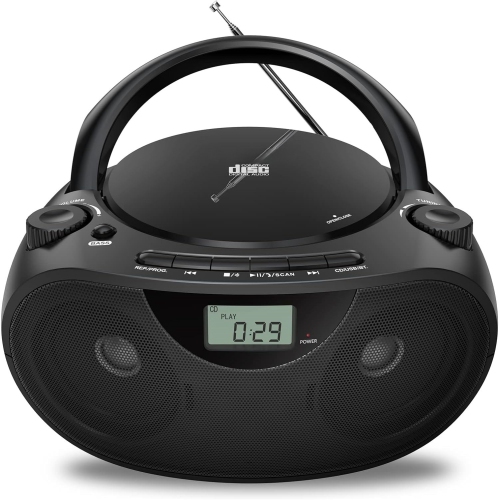 Multifunctional CD player, Bluetooth, dual stereo speakers, USB interface, radio, portable, suitable for nostalgic music lovers