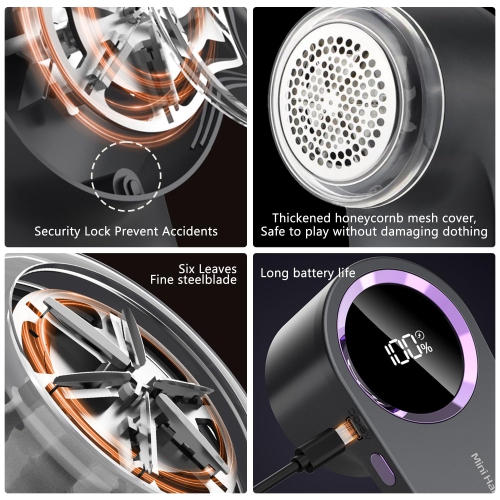 Rasoir électrique pour vêtements, détachant de charpie avec écran LED, désodorisant portatif pour vêtements