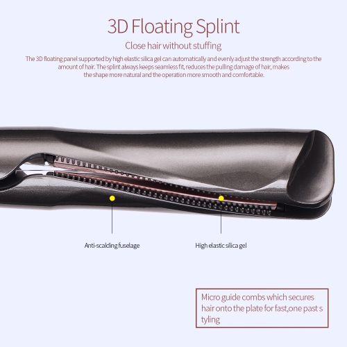 Curling Iron, Electric Automatic Spiral Curling Iron, 2-in-1 Twisted Straight Curling Iron Wave Splint, Temperature Display Adjustable Curling Iron