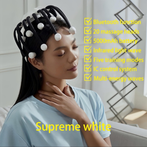 Electric Octopus Head Massager, Portable Scalp Massage Tool with 20 Massage Heads and 5 Modes for Travel and Home Use