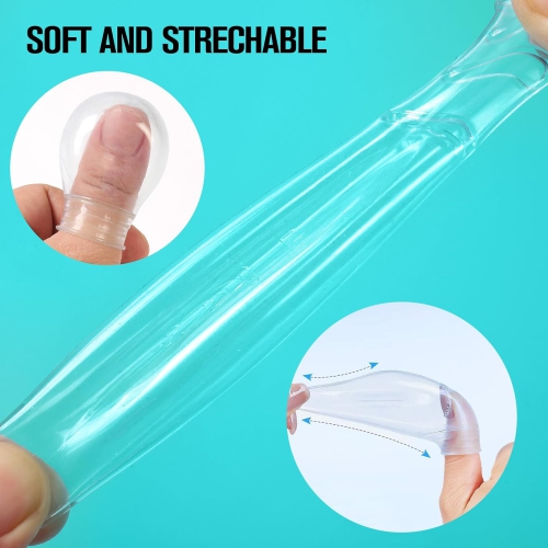 Waterproof Toe Cover & Finger Protectors,Nail Bath Soaking,Reusable Silicone Toe Soak Sleeve for Shower Bath,Waterproof Sleeves for Toe & Finger(2