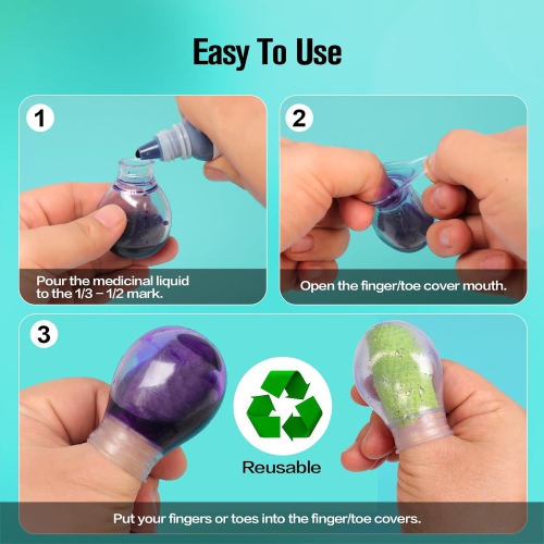 Waterproof Toe Cover & Finger Protectors,Nail Bath Soaking,Reusable Silicone Toe Soak Sleeve for Shower Bath,Waterproof Sleeves for Toe & Finger(2