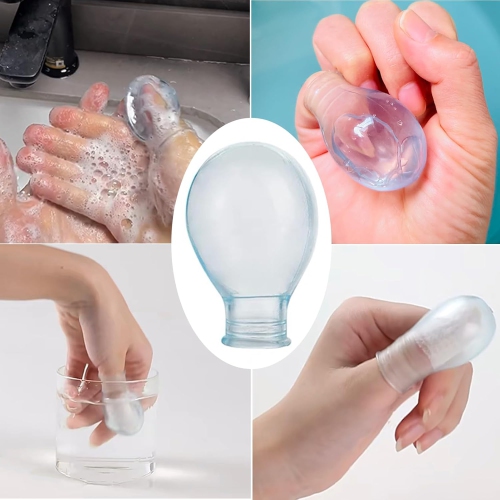 Waterproof Toe Cover & Finger Protectors,Nail Bath Soaking,Reusable Silicone Toe Soak Sleeve for Shower Bath,Waterproof Sleeves for Toe & Finger(2