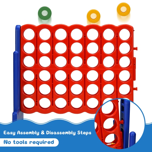 Costway Giant 4 in A Row Jumbo 4-to-Score Game Set W/Storage Carrying Bag for Kids Adult