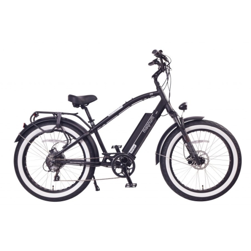 Magnum Ranger Electric Fat Tire Bike – Matte Black – 48V 21Ah Battery, 750W Motor – All-Terrain 4" Wide Tires for Sand, Gravel & Rough Roads.