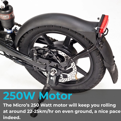 BlueRev Micro Folding E-Bike |Ultra-Compact 25km/h Electric Commuter Bike with 36V 10Ah Lithium Battery|50km Max Range – Lightweight and Portable for