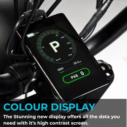 Bluerev Spitfire Vintage Moped-Style Electric Bike – 750W Motor, 48V 16Ah Battery, 20x4” Fat Tires, Hydraulic Disc Brakes, Passenger Seat with Pegs.