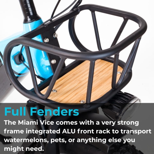 BlueRev Miami Vice E-Bike|Powerful 750W Motor Moped-Style Electric Bike with 48V 14Ah Samsung Battery|Dual Suspension & Hydraulic Disc Brakes| Fat