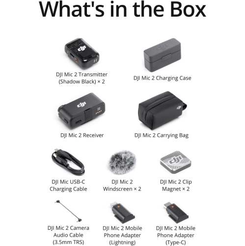 Microphone sans fil Mic 2 de DJI
