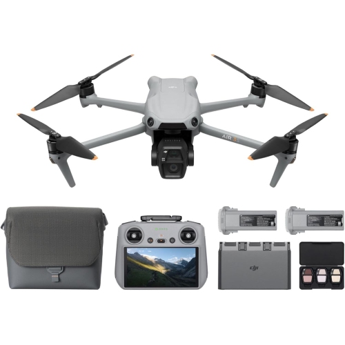 Ensemble Fly More avec drone quadricoptère Air 3S de DJI, caméra, manette et écran intégré