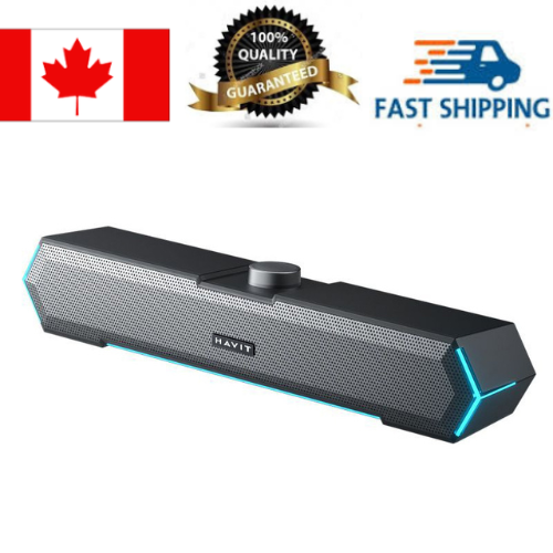 Havit M19 RGB LED Lighting 3.5mm + USB powered wired Computer E-Sports Speaker Soundbar