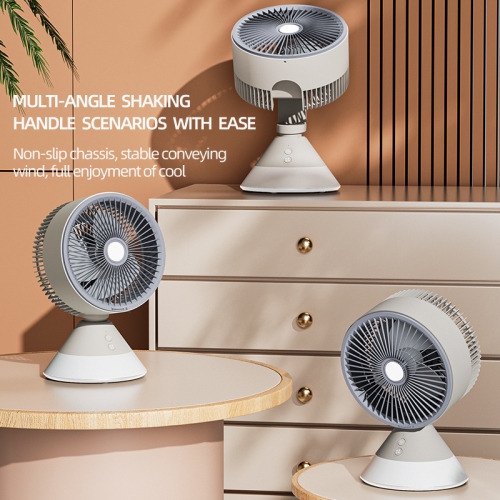 Nouveau ventilateur de bureau USB de type C Veilleuse ventilateur à tête tremblante - ventilateur de circulation blanc de bureau