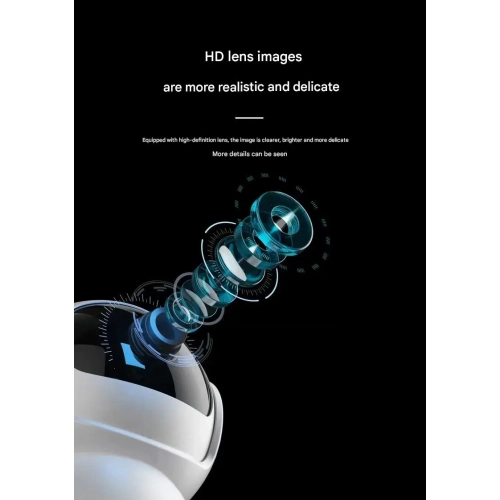 Caméra de surveillance HD, caméra Wi-Fi domestique sans fil, caméra de carte de vision nocturne infrarouge avec interphone vocal V380