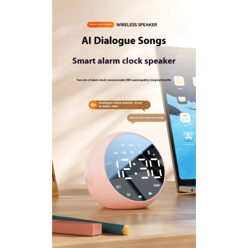 T2 Bluetooth Speaker Home Alarm Clock Card Radio Mini Portable Smart RGB Alarm Clock Smart Bluetooth Speaker Audio High Volume - Multi-function