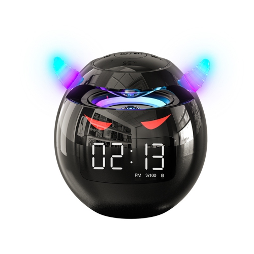 THE WAY  G9 Little Devil Bluetooth Speaker Clock Alarm Clock Speaker Hifi Subwoofer 8D Subwoofer Cool RGB Multi-Function Alarm Clock - Little Devil