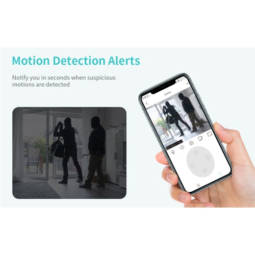 Caméra Wi-Fi sans fil, caméra à distance, caméra de surveillance intelligente haute définition à vision nocturne infrarouge, interphone vocal, carte