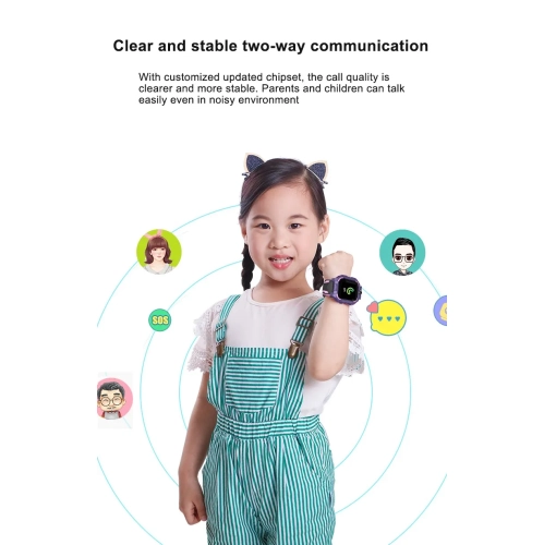 Montre de téléphone intelligent pour enfants, micro-chat positionnement photo lampe de poche GPS, avec appareil photo, moniteur d'activité - étanche