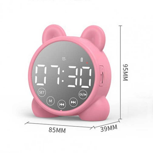 P1 Green Bluetooth Speaker Clock Alarm Smart Speaker HIFI Subwoofer 8D Subwoofer Cool RGB Multi-function Alarm Clock with Display Dual Alarm Clock