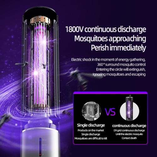 New multifunctional mosquito killer lamp electric shock outdoor portable mosquito killer lamp mosquito killer - gentleman black [rechargeable]