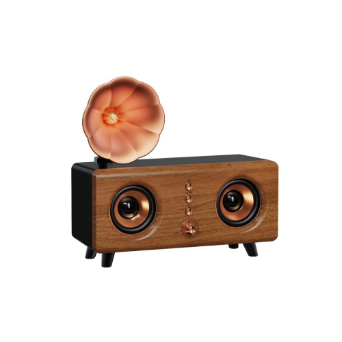 THE WAY  New B161 Retro Wood Grain Bluetooth Speaker Dual Speaker Subwoofer Card Computer Desktop Speaker Wooden Subwoofer Outdoor Party Speaker
