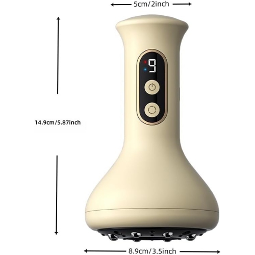 Smart Cupping Therapy Massager, 9 Speeds, Sliding Steel Balls, Red Light Therapy to Relieve Muscle Pain, Electric Vacuum Cupping Massager to Improve