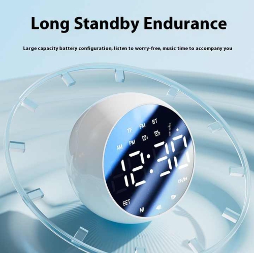 T2 Bluetooth Speaker Home Alarm Clock Card Radio Mini Portable Smart RGB Alarm Clock Smart Bluetooth Speaker Audio High Volume - Multi-function