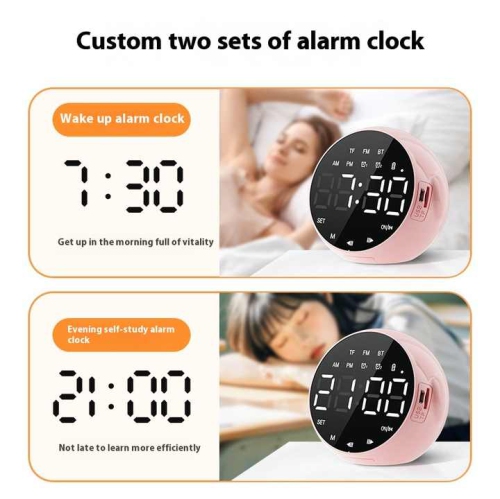 T2 Bluetooth Speaker Home Alarm Clock Card Radio Mini Portable Smart RGB Alarm Clock Smart Bluetooth Speaker Audio High Volume - Multi-function
