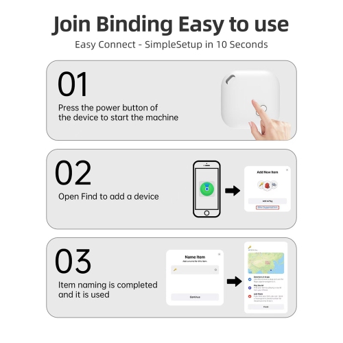 Dispositif anti-perte AirTag de Global, localisateur de suivi des personnes âgées et des enfants, dispositif intelligent anti-perte, système de