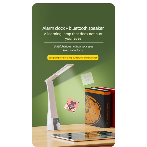 T1 multifunctional desk lamp white, bluetooth speaker clock alarm clockI smart speaker HIFI subwoofer 8D subwoofer cool RGB multifunctional alarm