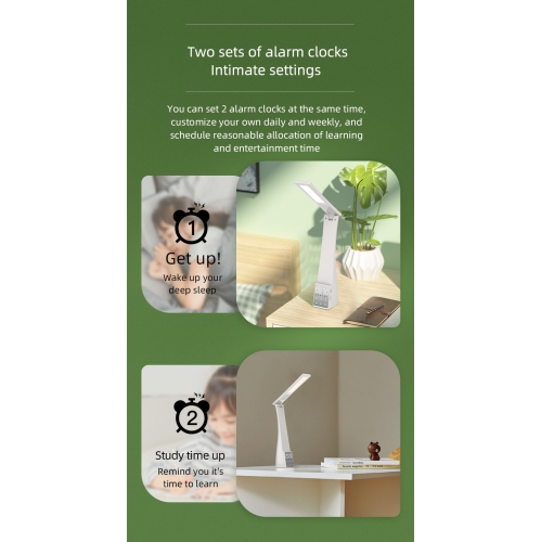 T1 multifunctional desk lamp white, bluetooth speaker clock alarm clockI smart speaker HIFI subwoofer 8D subwoofer cool RGB multifunctional alarm