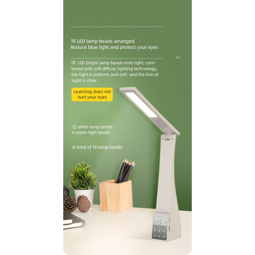 T1 multifunctional desk lamp white, bluetooth speaker clock alarm clockI smart speaker HIFI subwoofer 8D subwoofer cool RGB multifunctional alarm