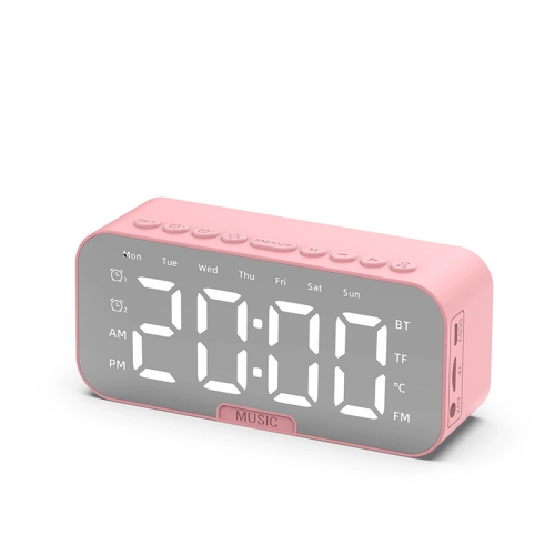 THE WAY  P6 Bluetooth Speaker Clock Alarm Clock Smart Speaker Hifi Subwoofer 8D Subwoofer Cool RGB Multi-Function Alarm Clock, Mirror Display Dual