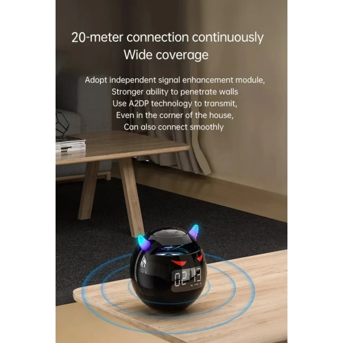 Haut-parleur Bluetooth G9 Little Devil Réveille-matin AI Haut-parleur intelligent HIFI Haut-parleur extrêmes graves 8D Réveil multifonctions RVB Cool