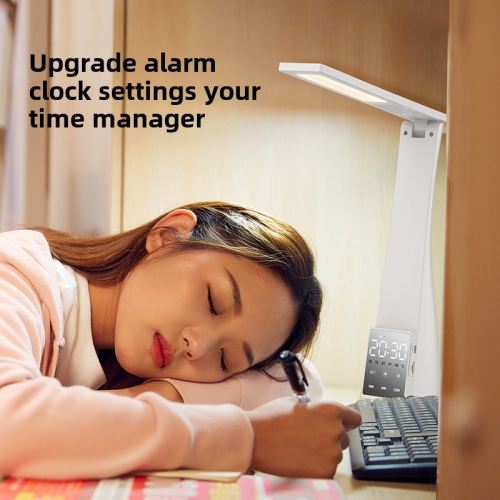 T1 multifunctional desk lamp black, Bluetooth speaker clock alarm clock smart speaker HIFI subwoofer 8D subwoofer cool RGB multifunctional alarm