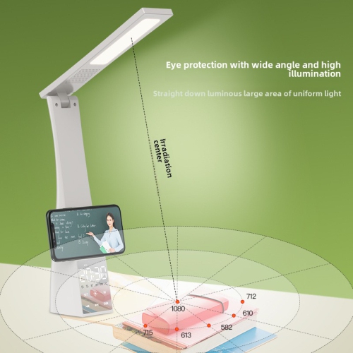 T1 multifunctional desk lamp black, Bluetooth speaker clock alarm clock smart speaker HIFI subwoofer 8D subwoofer cool RGB multifunctional alarm