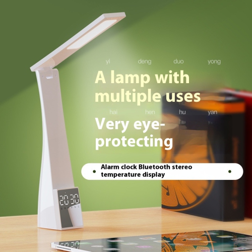 T1 multifunctional desk lamp black, Bluetooth speaker clock alarm clock smart speaker HIFI subwoofer 8D subwoofer cool RGB multifunctional alarm