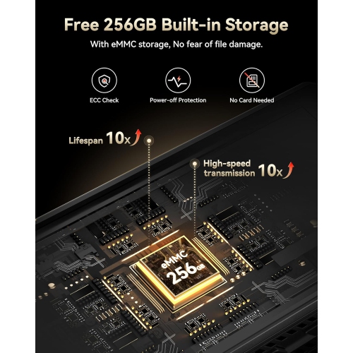 REDTIGER Dual 4K Dash Cam with 256GB eMMC, STARVIS 2 IMX678 Front and Rear Dash Camera with Dual HDR, Voice Control, 4'' Touch Screen, Built-in