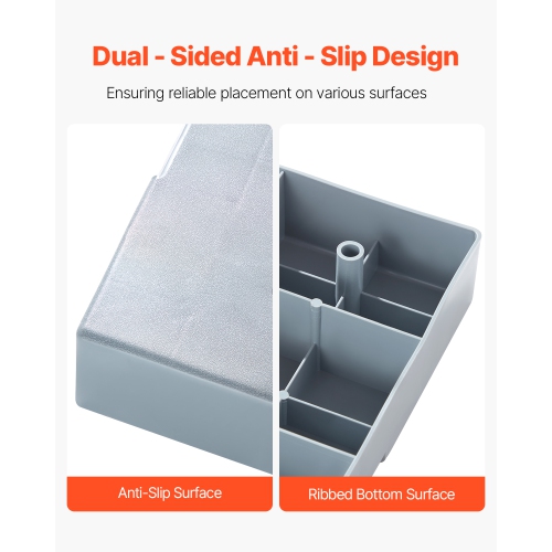 VEVOR 400 lbs LC Mini Split Pad, for 9000-36000BTU Ductless Air Conditioner Heat Pump Systems, 38x18x3 in Plastic Condenser Equipment Anti-Vibration