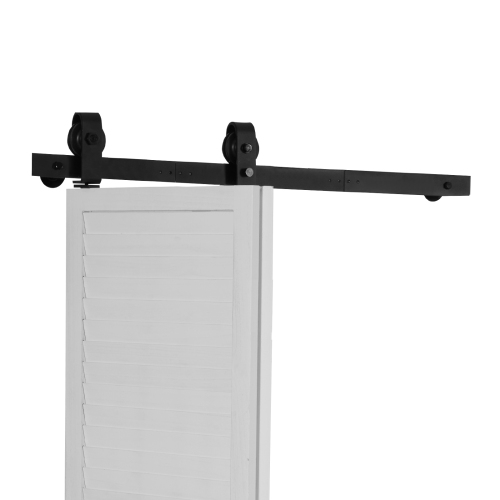 VEVOR 36" Bi-Folding Sliding Barn Door Hardware Kit, Top Mount Track, Slide Smoothly/Quietly, Heavy Duty, Easy to Install, for Two 16" Closet Pantry